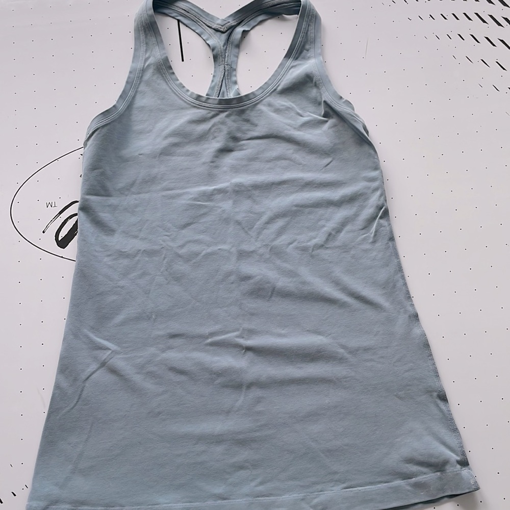 Lululemon tank top light blue size 8.